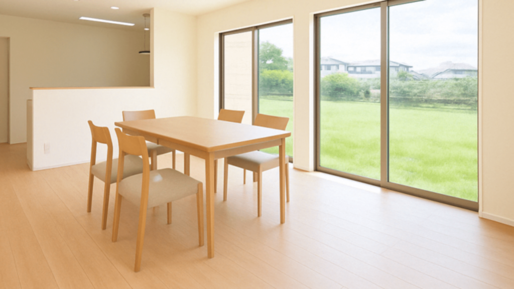 南日本ハウスの手がけた住まいのダイニング